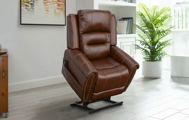 Flexsteel Latitudes - Oscar Power Lift Recliner with Power Headrest and Lumbar  Support, Darvin Furniture