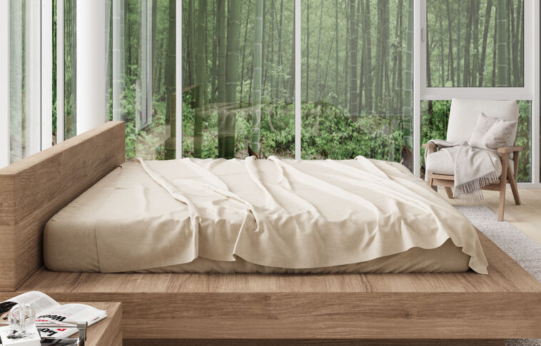 iSleep Shop Natural Bamboo Sheet Set image number 3